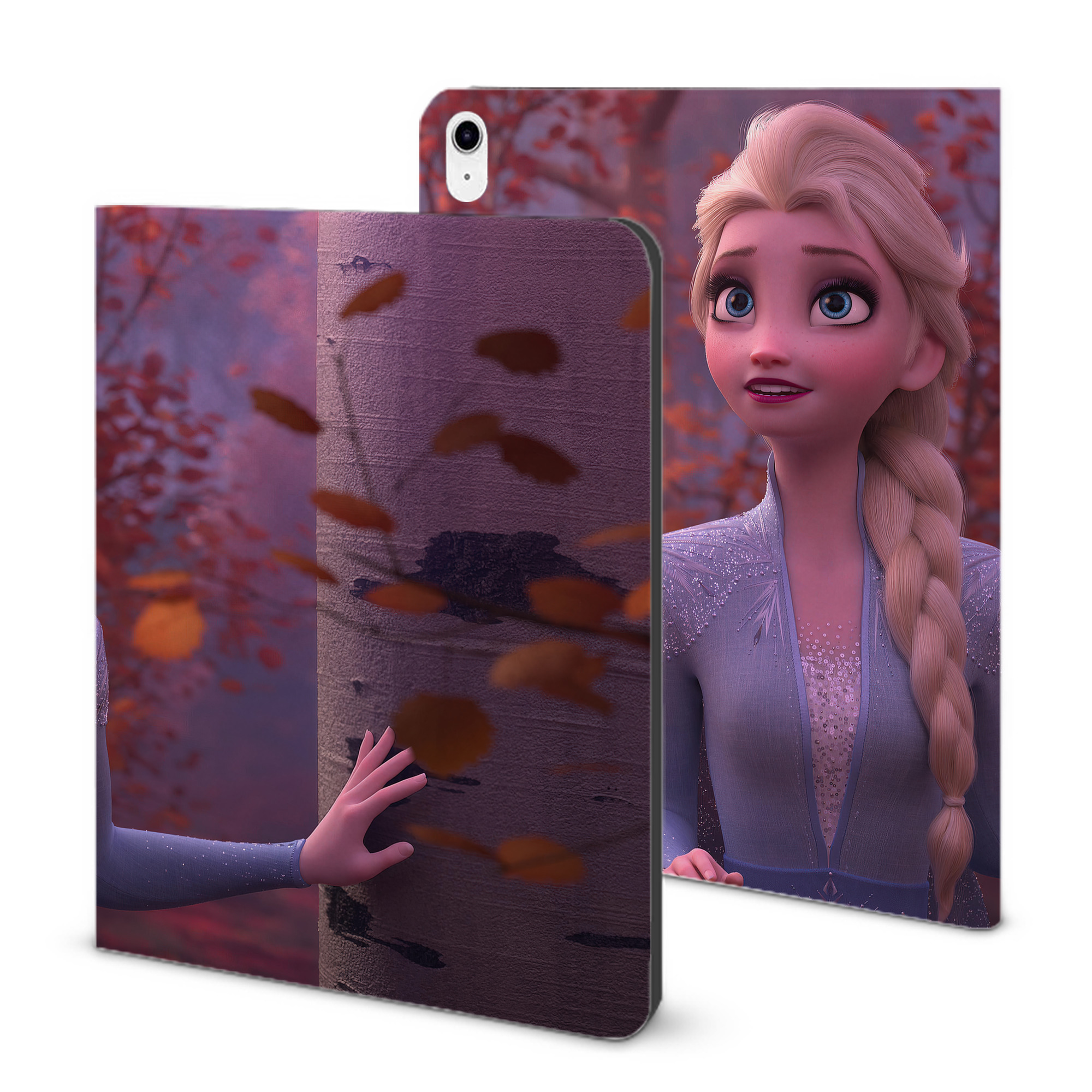 （画像用） アナと雪の女王 アンナ エルサ Frozen Anna Elsa IPad ケース ブック型 PUレザー TPU 耐衝撃 軽量 薄型 ペン収納なし 全面保護 IPad 各モデル対応